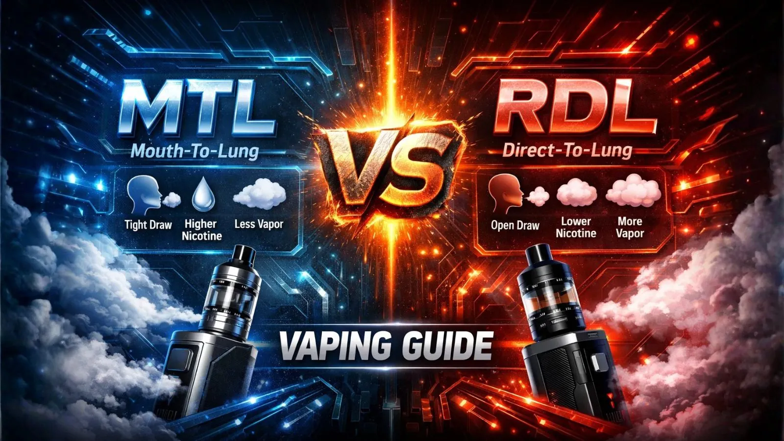 MTL vs RDL Vaping Guide Key Differences and Best Choice