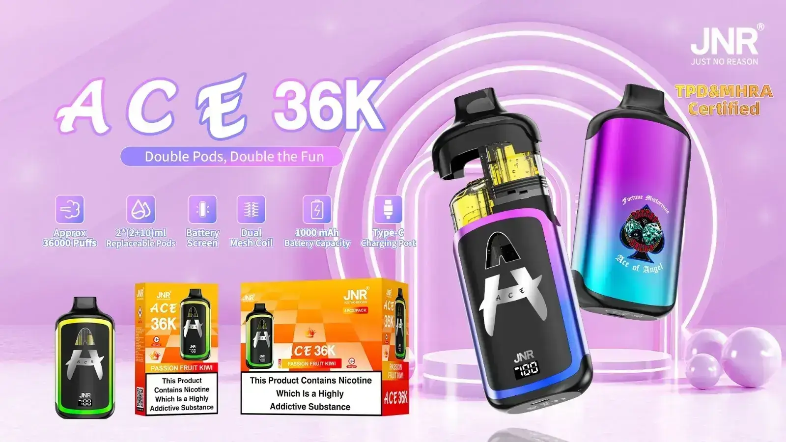 JNR Ace 36k key Features