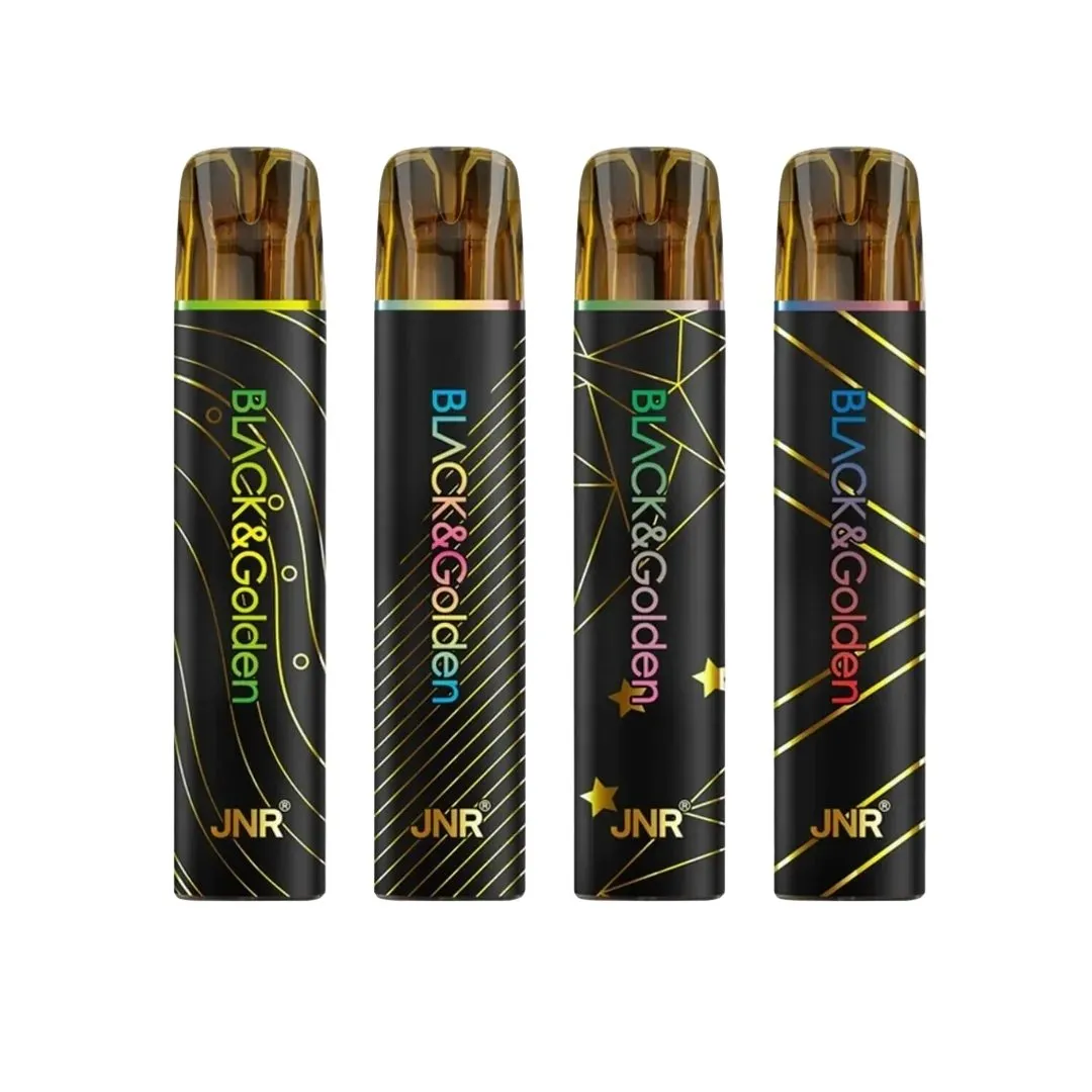 JNR Black and Golden 600 Puffs Disposable Vape